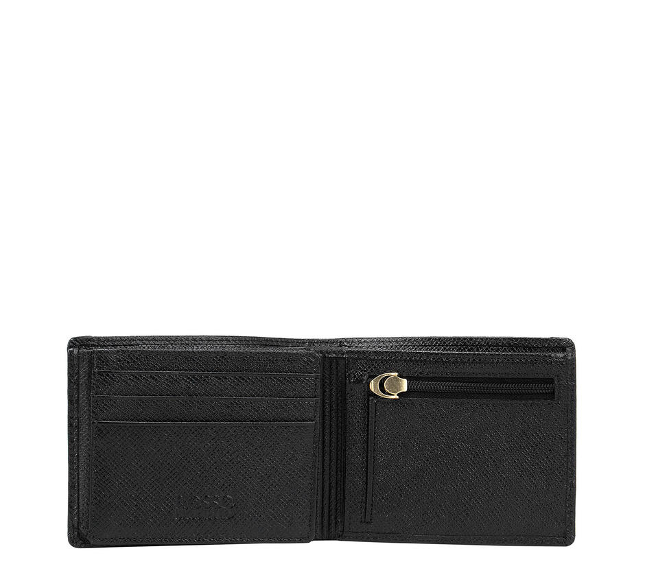 Black and Brown Franzy Men's Bifold Wallet With Flap